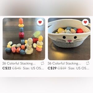 Colorful Stacking Blocks Set 2 bundles